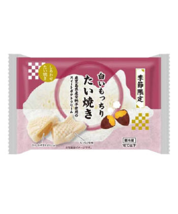 白いもっちりたい焼き 鹿児島県産安納芋使用のスイートポテトクリーム